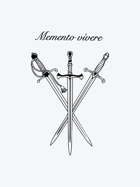 Three Swords temporary tattoo