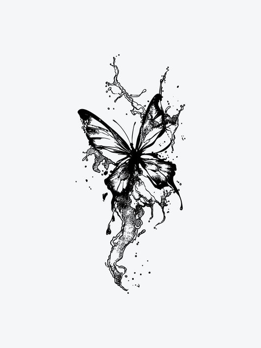 Liquid Butterfly temporary tattoo