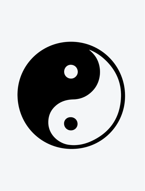 Ying Yang temporary tattoo