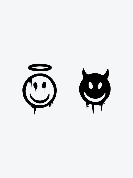 Good And Bad temporary tattoo