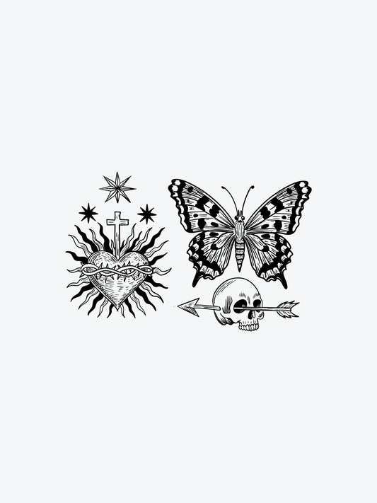 Dark Vibes Bundle Small (3 Tattoos) temporary tattoo