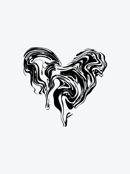 Melting Heart temporary tattoo