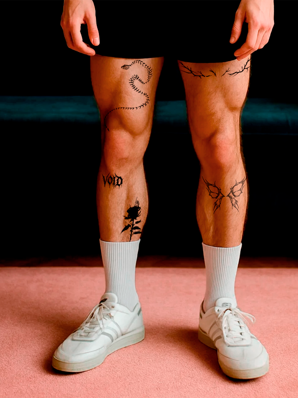 Bold Statement Look temporary tattoo