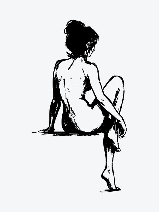 Chillin Lady temporary tattoo