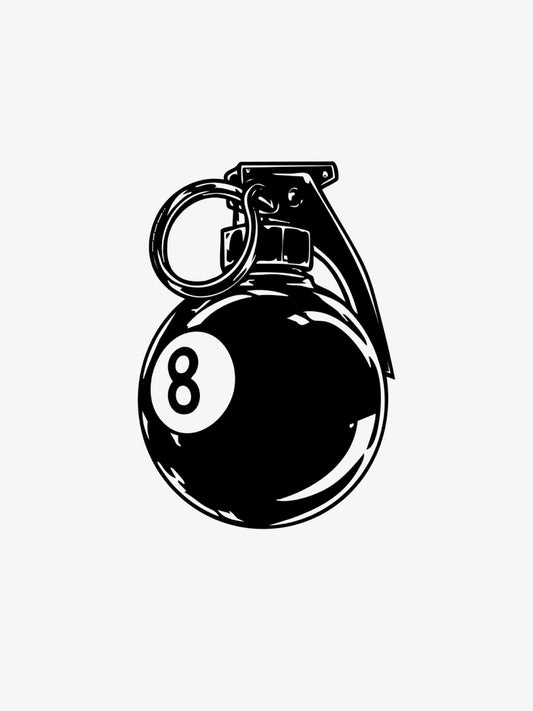 8 Ball temporary tattoo