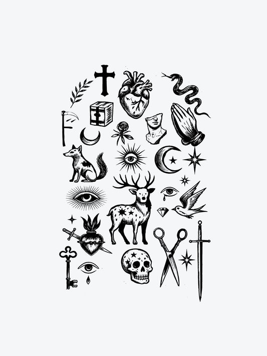 Occult Garden Bundle (26 Tattoos) temporary tattoo