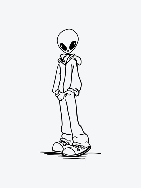 Alien Skater by Mr B temporary tattoo