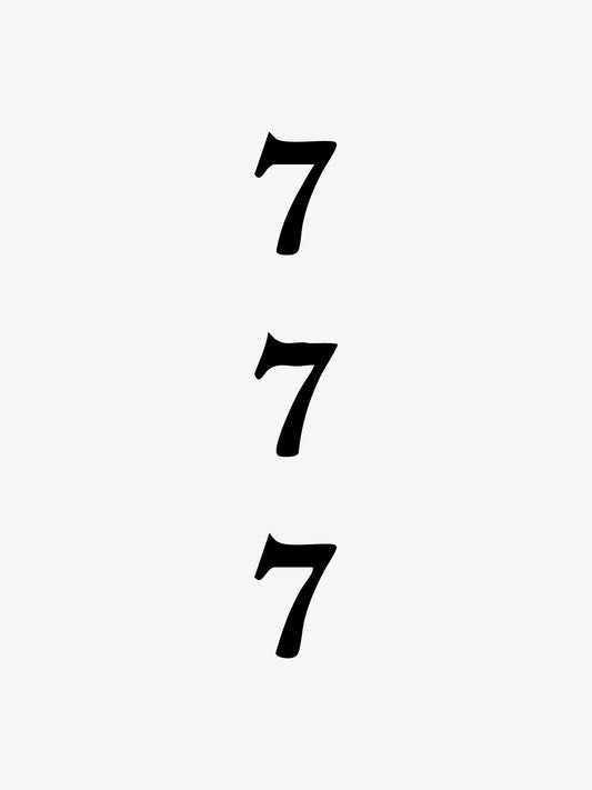 777 temporary tattoo