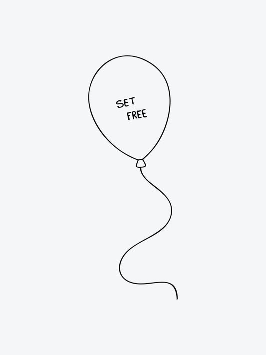 Balloon temporary tattoo