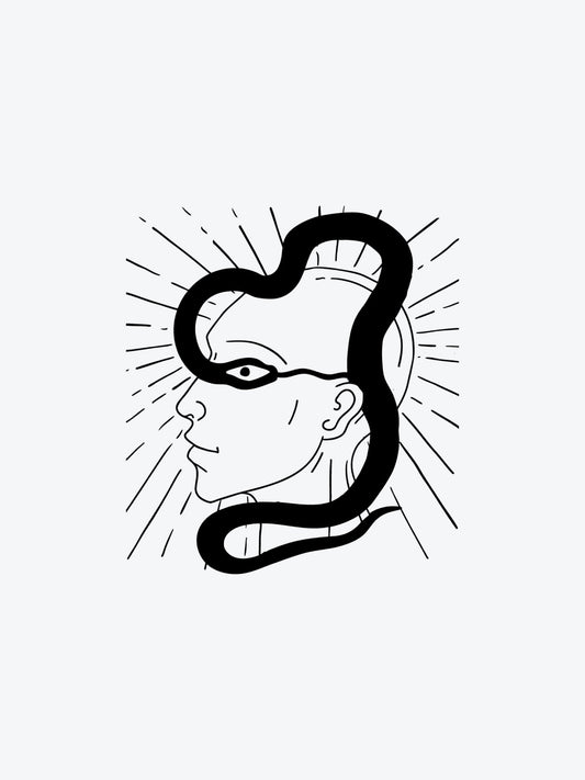 Snake Head temporary tattoo