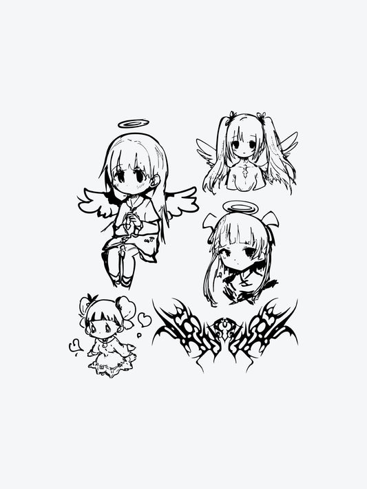 Anime Bundle(5 Tattoos) temporary tattoo