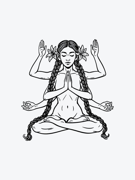 Woman Mantras temporary tattoo