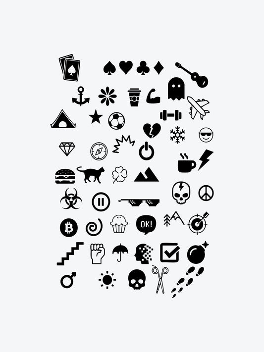 Basic Tiny Bundle temporary tattoo