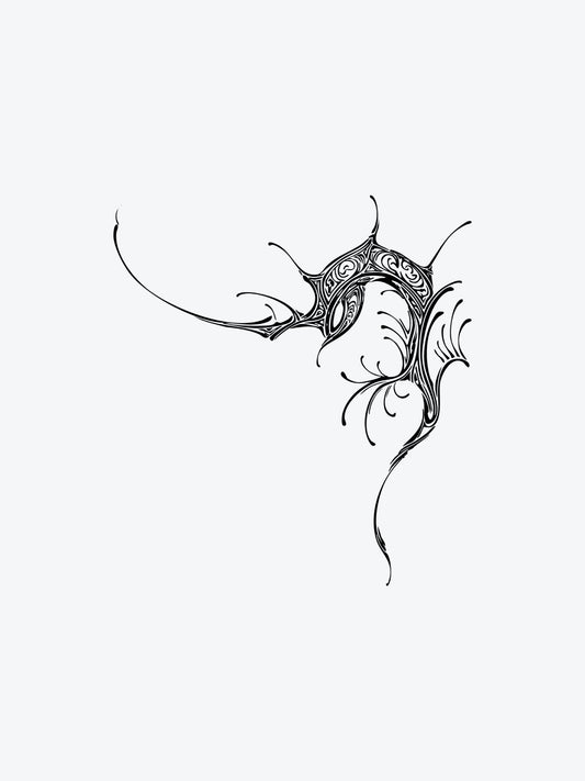 Tribal Flame temporary tattoo