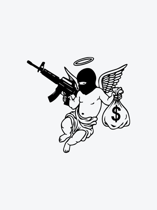 Angel Gone Bad temporary tattoo