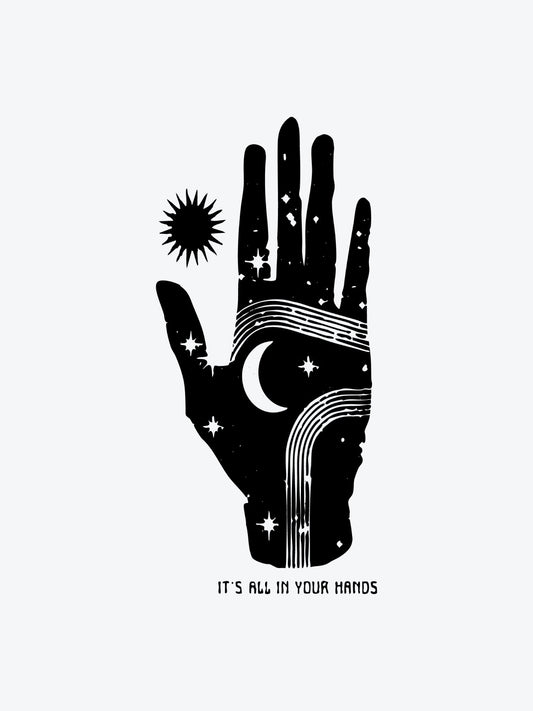 Universe Hand temporary tattoo