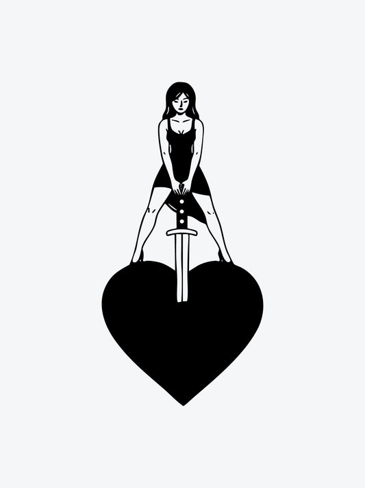 She Cuts Deep temporary tattoo