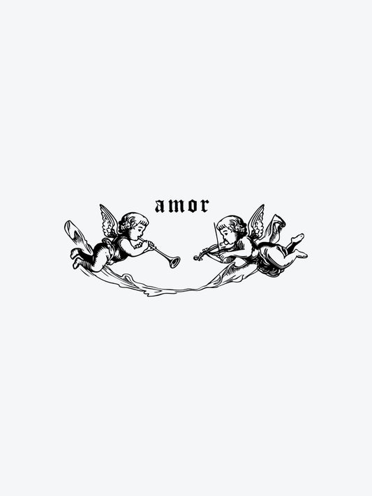 Amor temporary tattoo