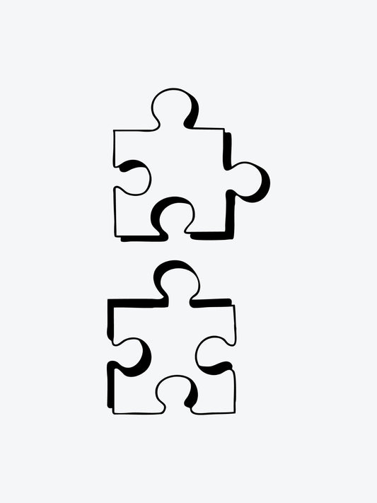 Puzzle Couple temporary tattoo