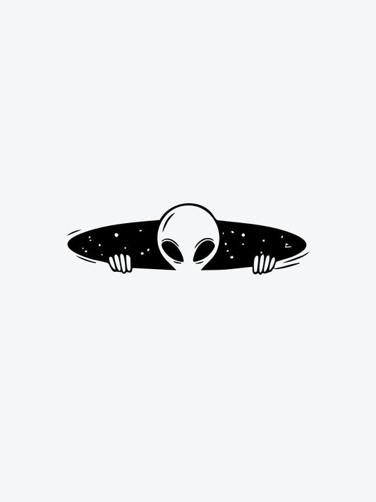 Lurking Alien temporary tattoo
