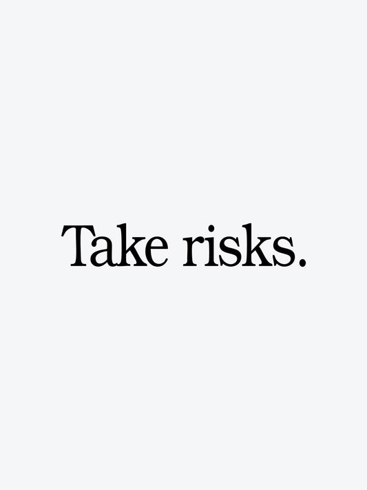 Take Risks temporary tattoo