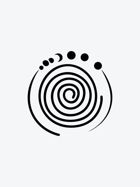 Lunar Spiral temporary tattoo