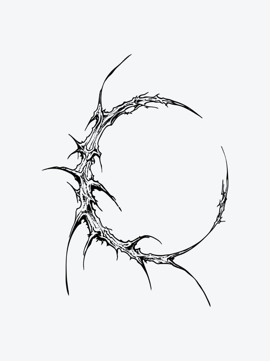 Moon Tribal temporary tattoo
