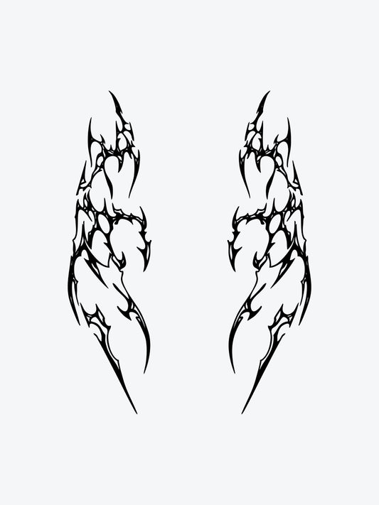 Tribal Twins temporary tattoo