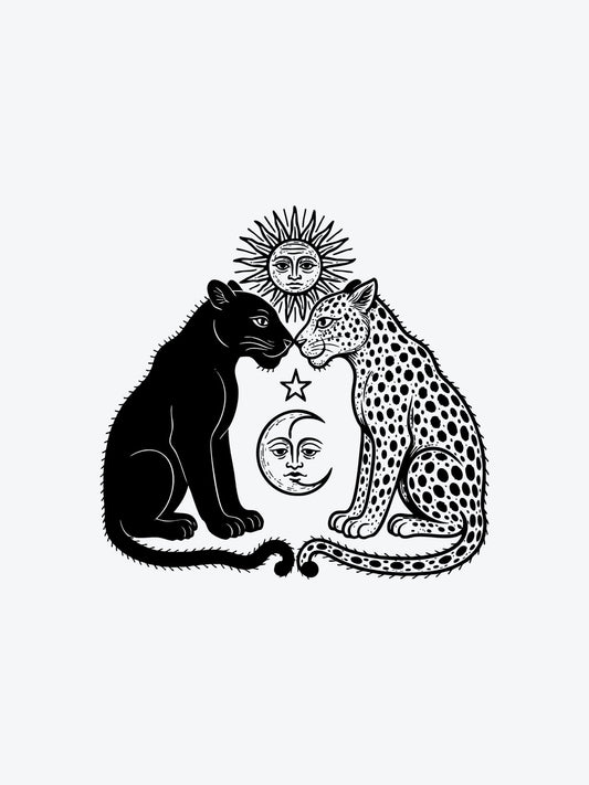 Leopards in Love temporary tattoo