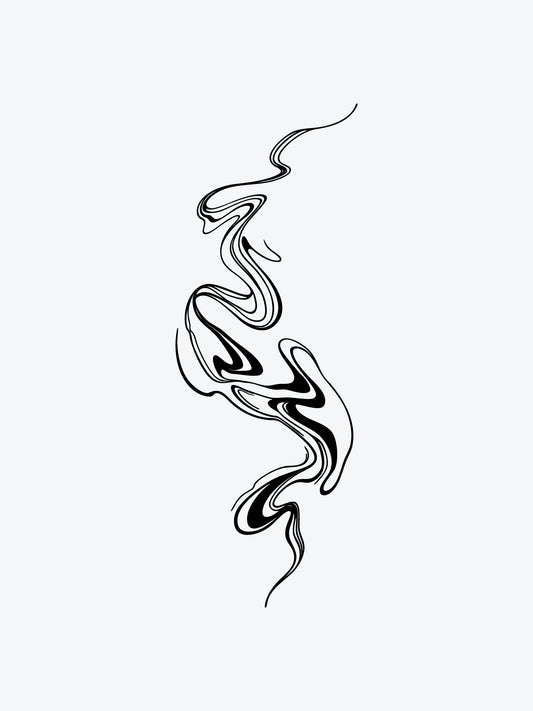 Fluid Psychedelic temporary tattoo