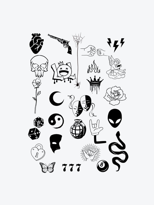 City Boy Bundle (26 Tattoos) temporary tattoo