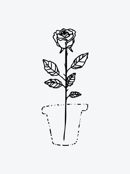 Potless Rose temporary tattoo