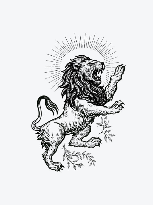 Holy Lion temporary tattoo