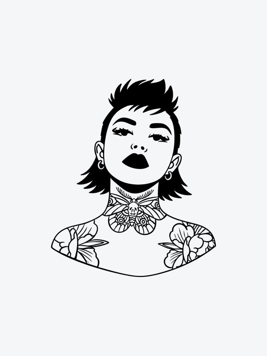 Tattoed Lady temporary tattoo