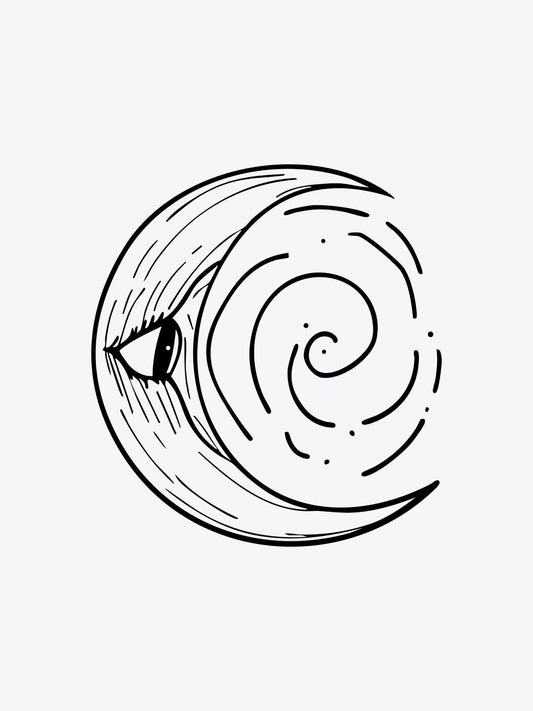 Moon Eye temporary tattoo