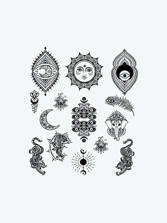 Totemic Visions Bundle (11 Tattoos) temporary tattoo