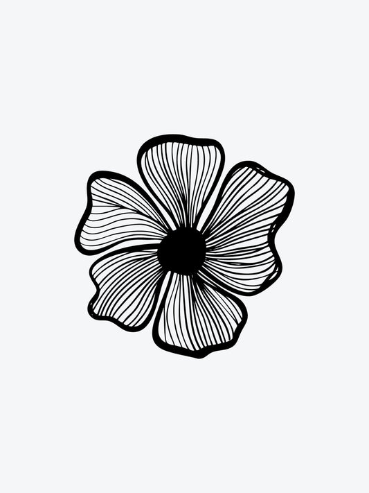 Quiet Flower temporary tattoo