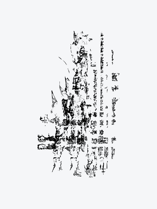 Asemic Trash temporary tattoo