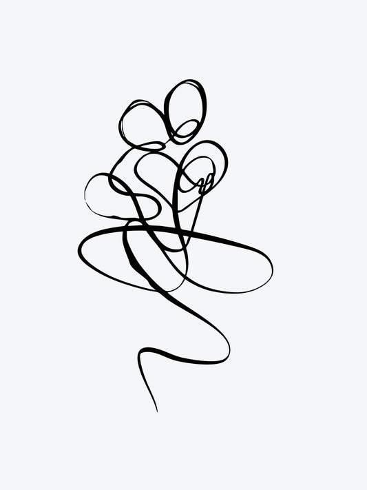 One Line Two Souls temporary tattoo