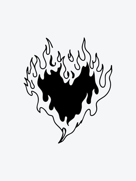 Dripy Heart temporary tattoo