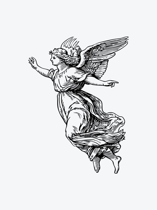 Flying Angel temporary tattoo