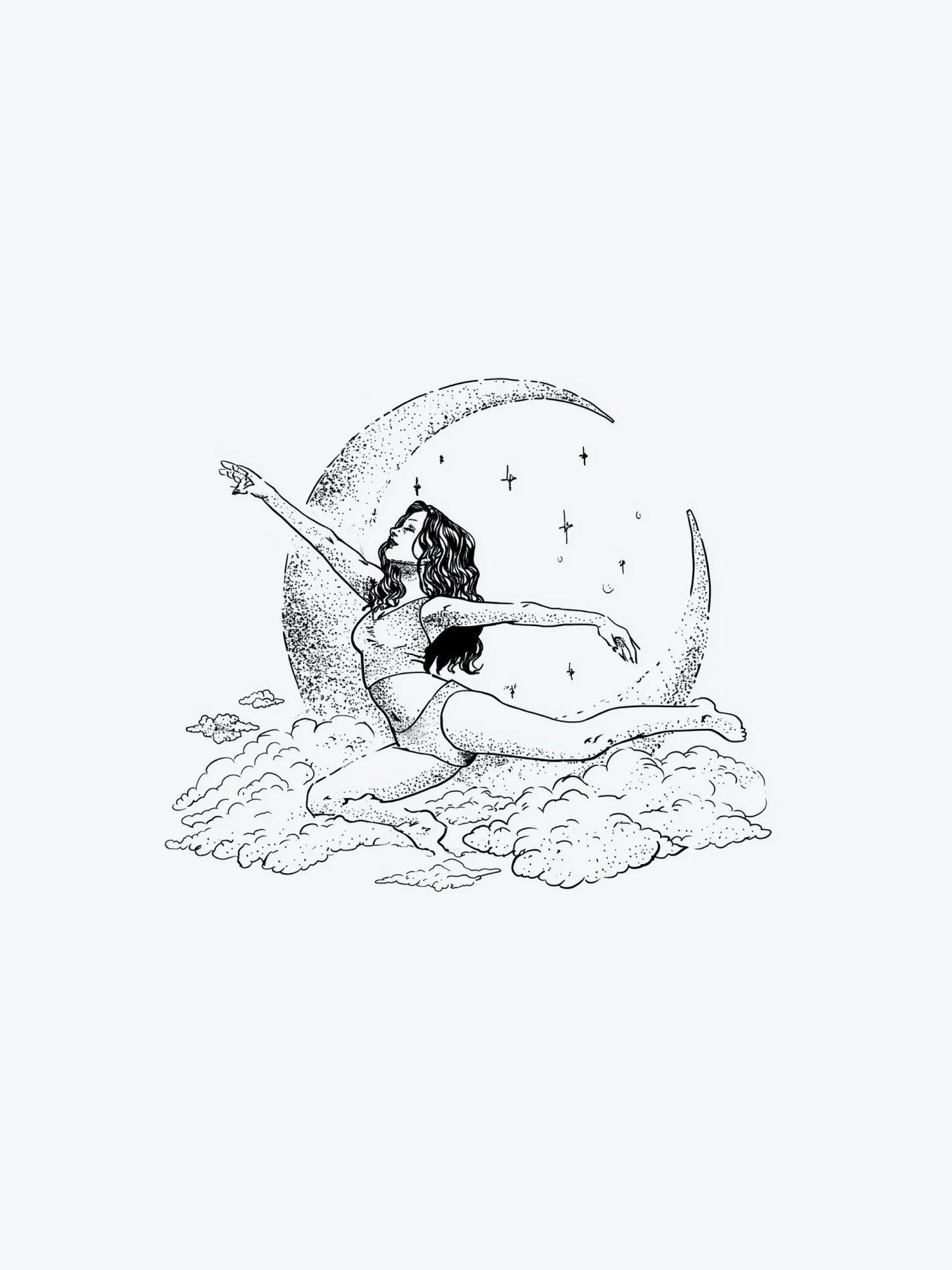 Balanced Moon temporary tattoo