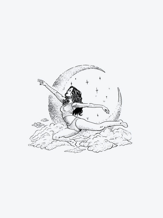 Balanced Moon temporary tattoo