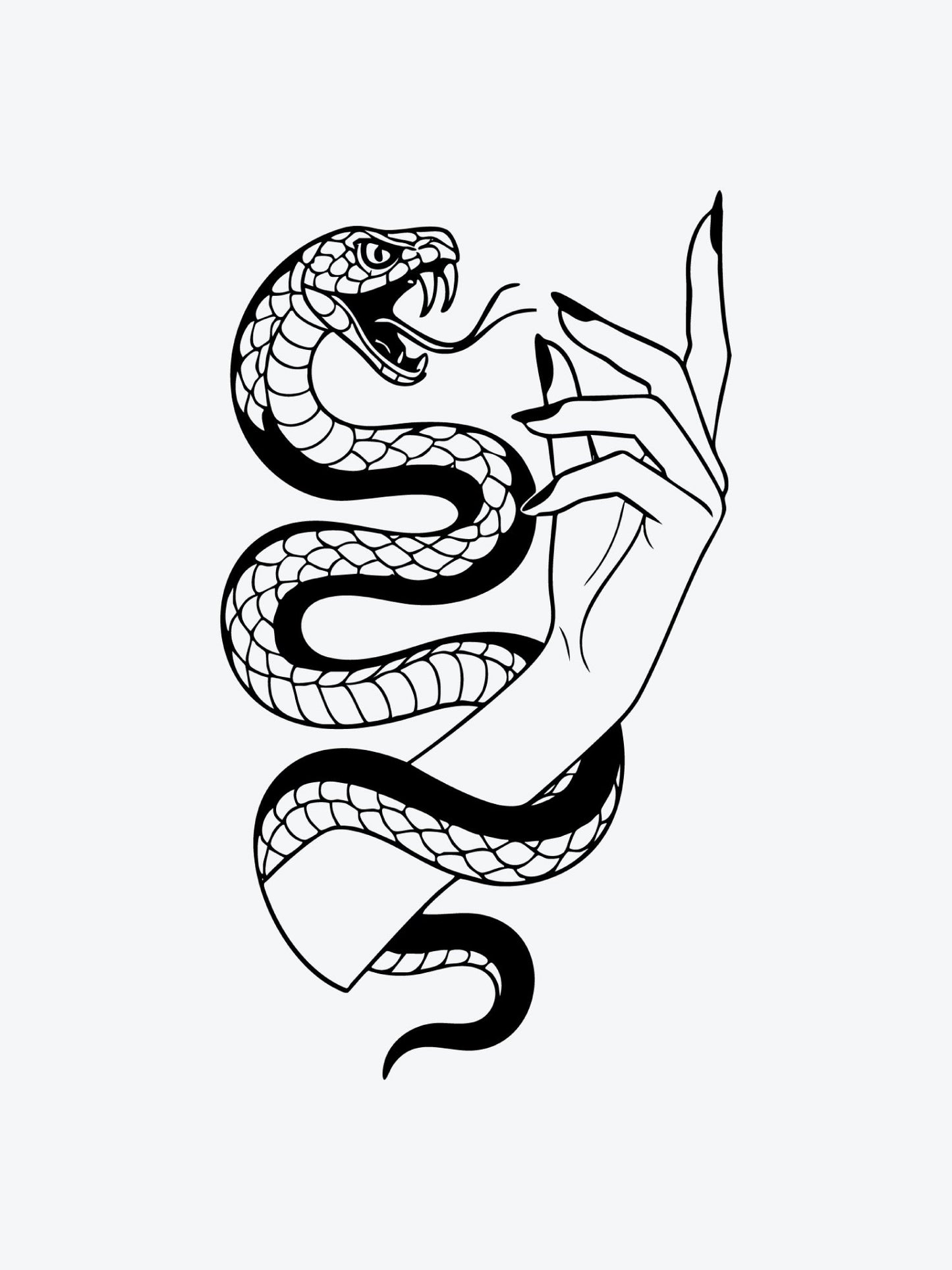 Wicked Snake temporary tattoo