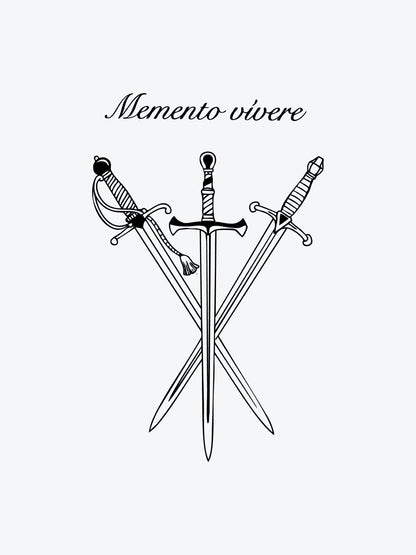 Three Swords temporary tattoo