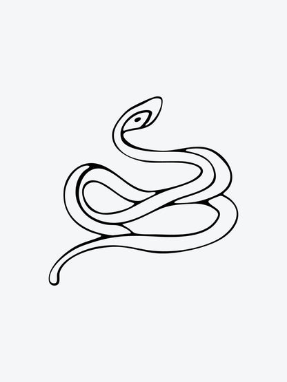 Boring Snake temporary tattoo