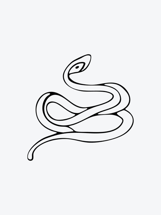 Boring Snake temporary tattoo