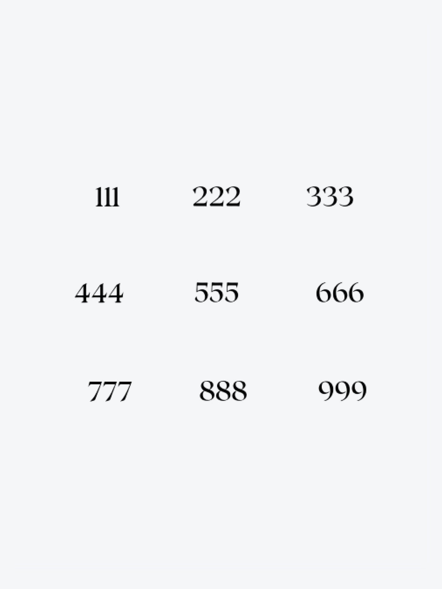 Angel Number Classic temporary tattoo
