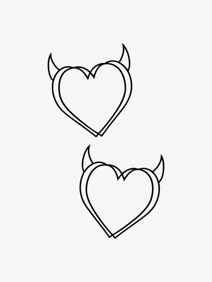 Devil Heart temporary tattoo