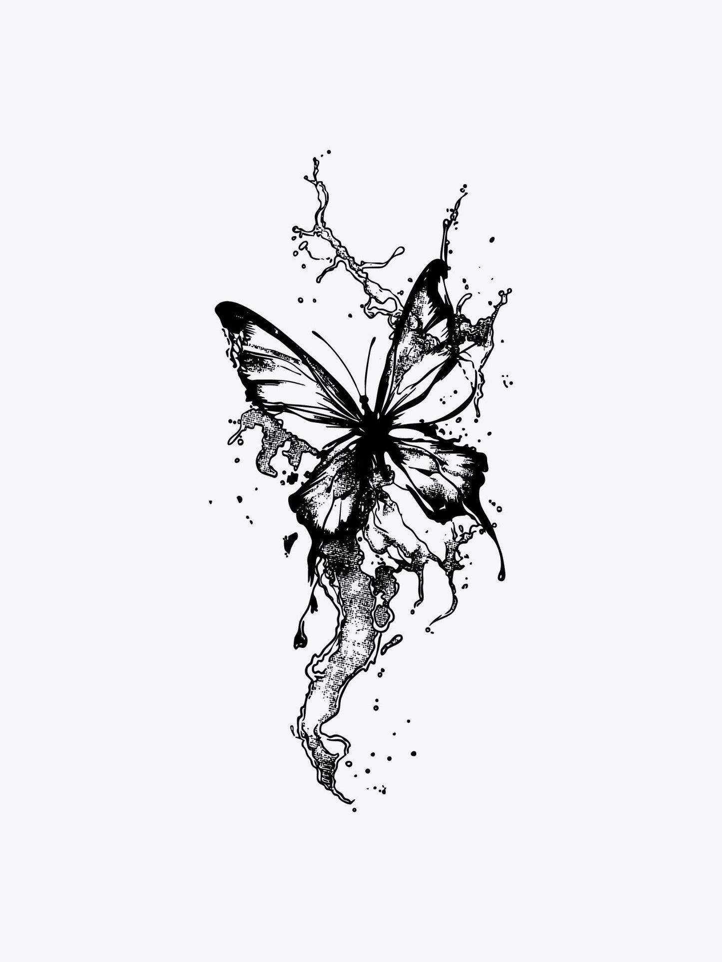Liquid Butterfly temporary tattoo